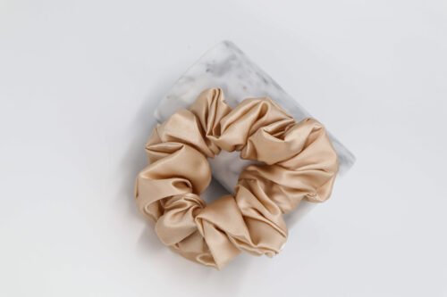 Silk Scrunchie- Champagne